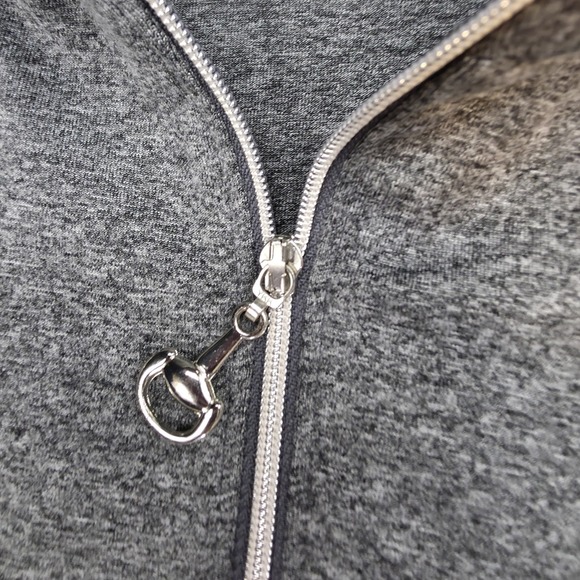 Goode Rider Womens Equestrian Quarter Zip Pullover Top Grey Small Horse Riding - Picture 6 of 9